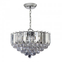 Fargo - Chrome 3 Light Pendant with Acrylic Detailing Fargo - Chrome 3 Light Pendant with Acrylic Detailing