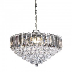 Fargo - Chrome 6 Light Pendant with Acrylic Detailing