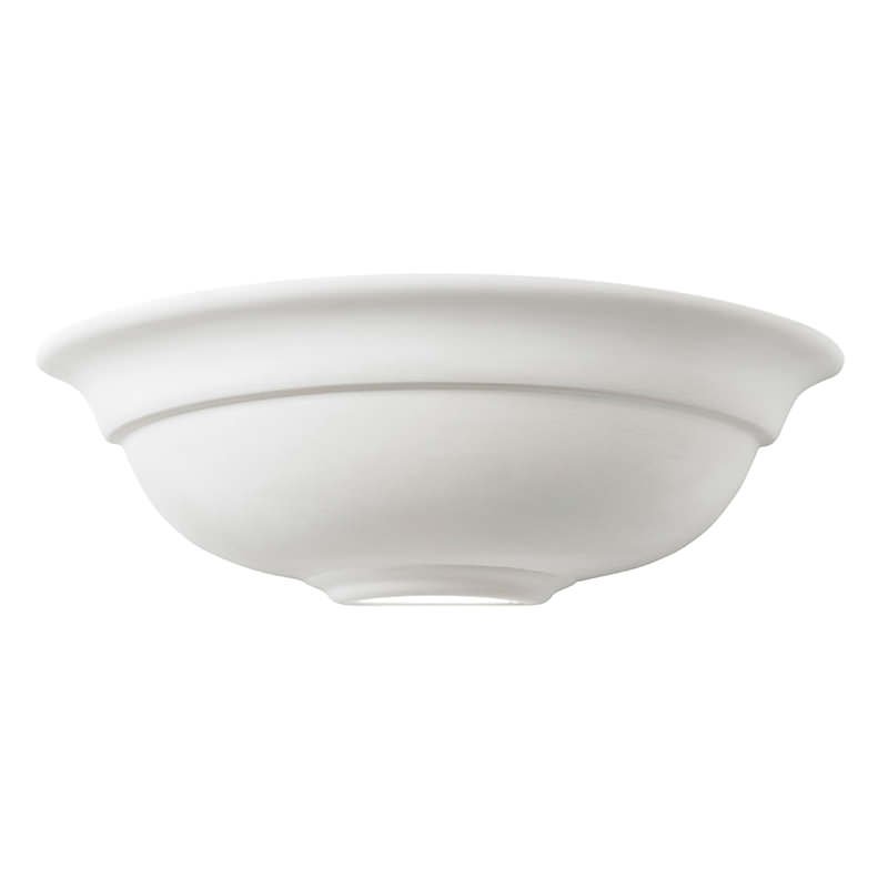 Endon-UG-WB-G - Hillside - Unglazed White Ceramic Uplighter Wall Lamp
