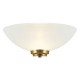 Endon-WELLES-1WBAB - Welles - White Glass with Antique Brass Wall Lamp