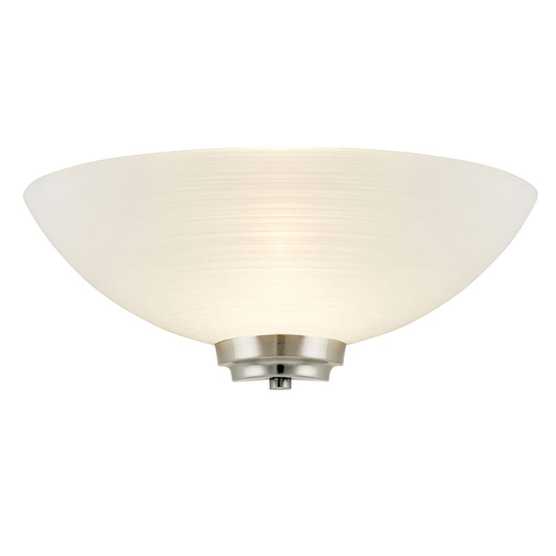 Endon-WELLES-1WBSC - Welles - White Glass with Satin Chrome Wall Lamp