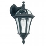 Drayton - Black Downlight Lantern Wall Lamp with Clear Glass  Drayton - Black Downlight Lantern Wall Lamp with Clear Glass