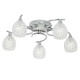 Endon-BOYER-5CH - Boyer - Chrome With Cut Clear Glass 5 Light Ceiling Lamp
