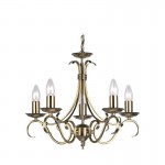 Bernice - Antique Brass 5 Light Centre Fitting Bernice - Antique Brass 5 Light Centre Fitting