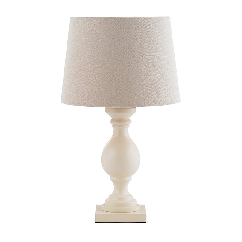 Endon-MARSHAM-TLIV - Marsham - Ivory Shade & Ivory Wood Table Lamp
