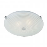 Roundel - Clear & White Glass 2 Light Ceiling Lamp Roundel - Clear & White Glass 2 Light Ceiling Lamp