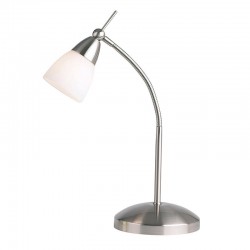 Range - Satin Chrome Touch Table Lamp with White Glass Range - Satin Chrome Touch Table Lamp with White Glass