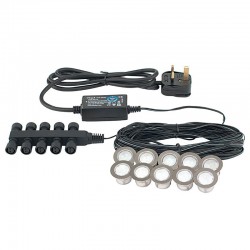 Ikon - Set of 10 Cool White Decking Lights  Ikon - Set of 10 Cool White Decking Lights