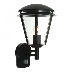 Inova - Matt Black & Clear PIR Wall Lamp