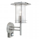 York - Outdoor PIR Polished Stainless Steel Wall Lamp