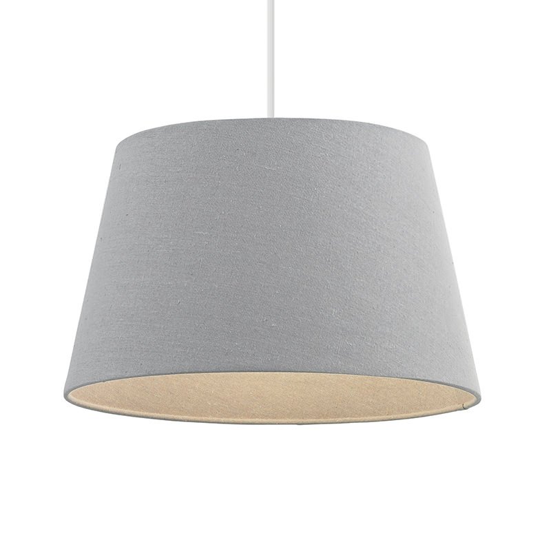 Accessories - Cici - 10 inch Grey Linen Shade for Pendant or Table Lamp Endon-CICI-10GRY - Cici - 10 inch Grey Linen Shade for Pendant or Table Lamp