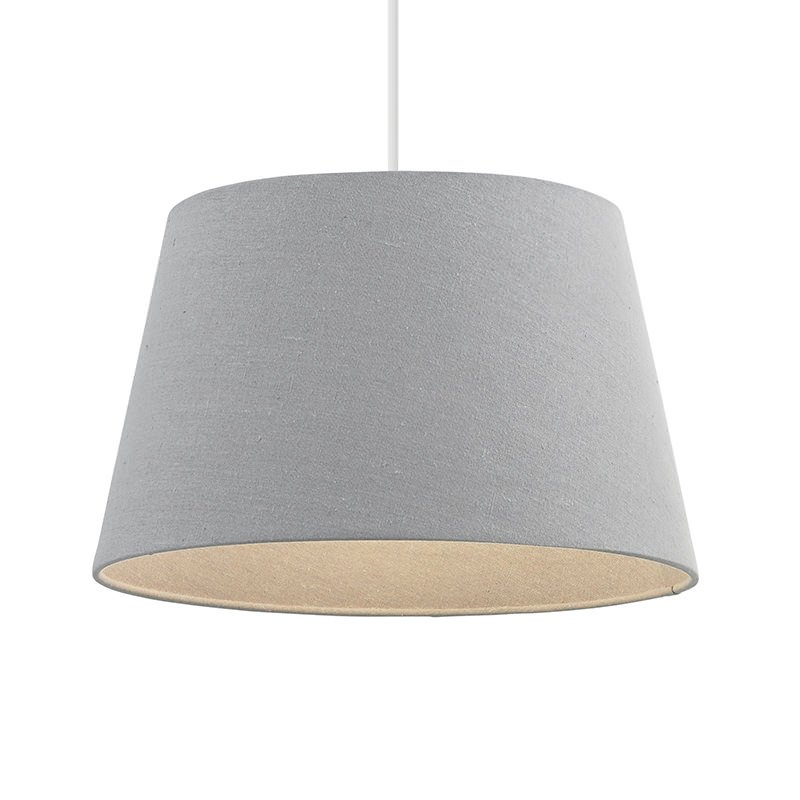 Accessories - Cici - 12 inch Grey Linen Shade for Pendant or Table Lamp Endon-CICI-12GRY - Cici - 12 inch Grey Linen Shade for Pendant or Table Lamp