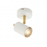 Gull - Matt White & Satin Brass Spotlight Gull - Matt White & Satin Brass Spotlight