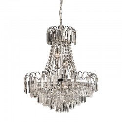 Amadis - Chrome 6 Light Chandelier with Crystal Glass Amadis - Chrome 6 Light Chandelier with Crystal Glass