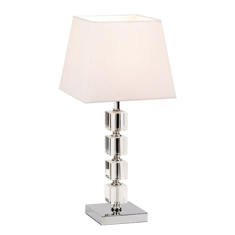 Endon-96940-TLCH - Murford - White Shade with Chrome Table Lamp
