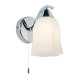 Wall Lights - Alonso - Polished Chrome and Opal Glass Wall Lamp Endon-96961-WBCH - Alonso - Polished Chrome and Opal Glass Wall Lamp