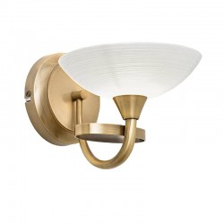 Cagney - Antique Brass Wall Lamp with White Glass Cagney - Antique Brass Wall Lamp with White Glass