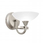 Cagney - Satin Chrome Wall Lamp with White Glass Cagney - Satin Chrome Wall Lamp with White Glass
