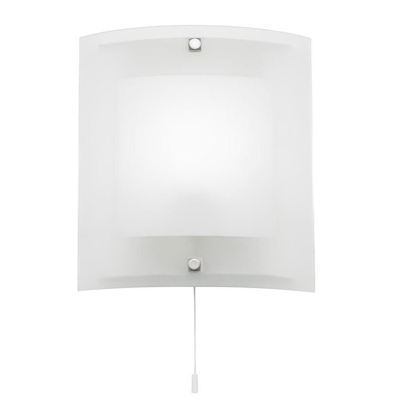 Endon-143-WB - Blake - Clear & Frosted Glass with Chrome Wall Lamp