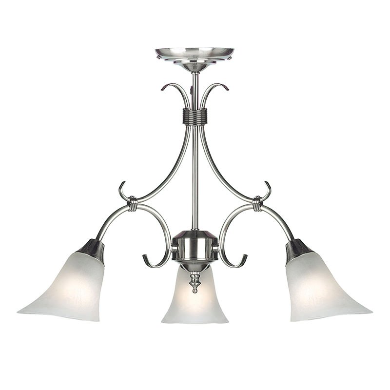 Ceiling Lights - Hardwick - Alabaster Glass with Antique Silver 3 Light Pendant Endon-144-3AS - Hardwick - Alabaster Glass with Antique Silver 3 Light Pendant