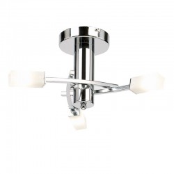 Havana - Chrome 3 Light Ceiling Lamp with Frosted Glass