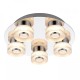 Bathroom Lights - Rita - LED Polished Chrome with Frosted 5 Light Ceiling Lamp Endon-68913 - Rita - LED Polished Chrome with Frosted 5 Light Ceiling Lamp