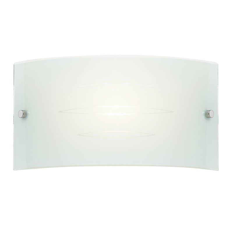 Wall Lights - Hadley - Gloss White Patterned Glass Wall Lamp Endon-HADLEY-1WBWH - Hadley - Gloss White Patterned Glass Wall Lamp