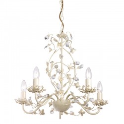 Lullaby - Cream Brushed Gold 5 Light Centre Fitting with Pearl Lullaby - Cream Brushed Gold 5 Light Centre Fitting with Pearl