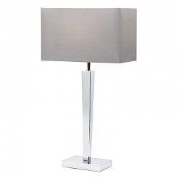Moreto - Polished Chrome Table Lamp with Grey Shade Moreto - Polished Chrome Table Lamp with Grey Shade