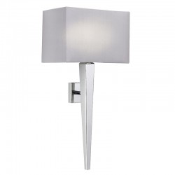 Moreto - Polished Chrome Wall Lamp with Grey Shade Moreto - Polished Chrome Wall Lamp with Grey Shade