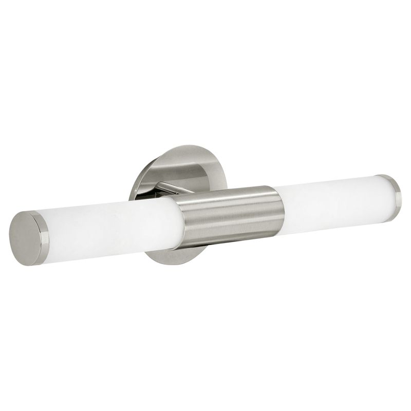 Eglo-87222 - Palmera - Bathroom White Glass with Satin Nickel Wall Lamp