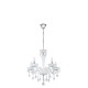 Eglo-39113 - Carpento - White and Transparent Crystal 5 Light Chandelier