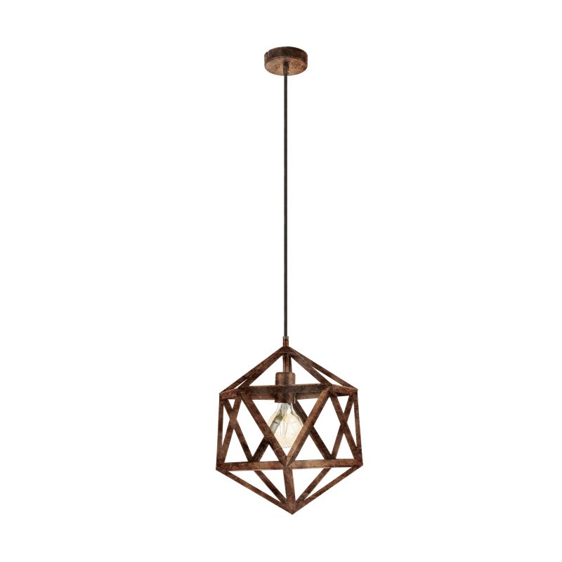 Ceiling Lights - Embleton - Vintage Antique Copper Geometric Small Pendant Eglo-49797 - Embleton - Vintage Antique Copper Geometric Small Pendant