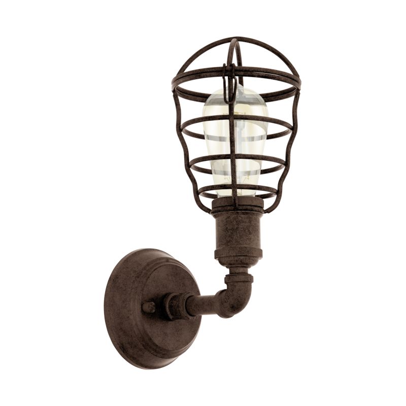 Eglo-49811 - Port Seton - Vintage Antique Brown Single Wall Lamp