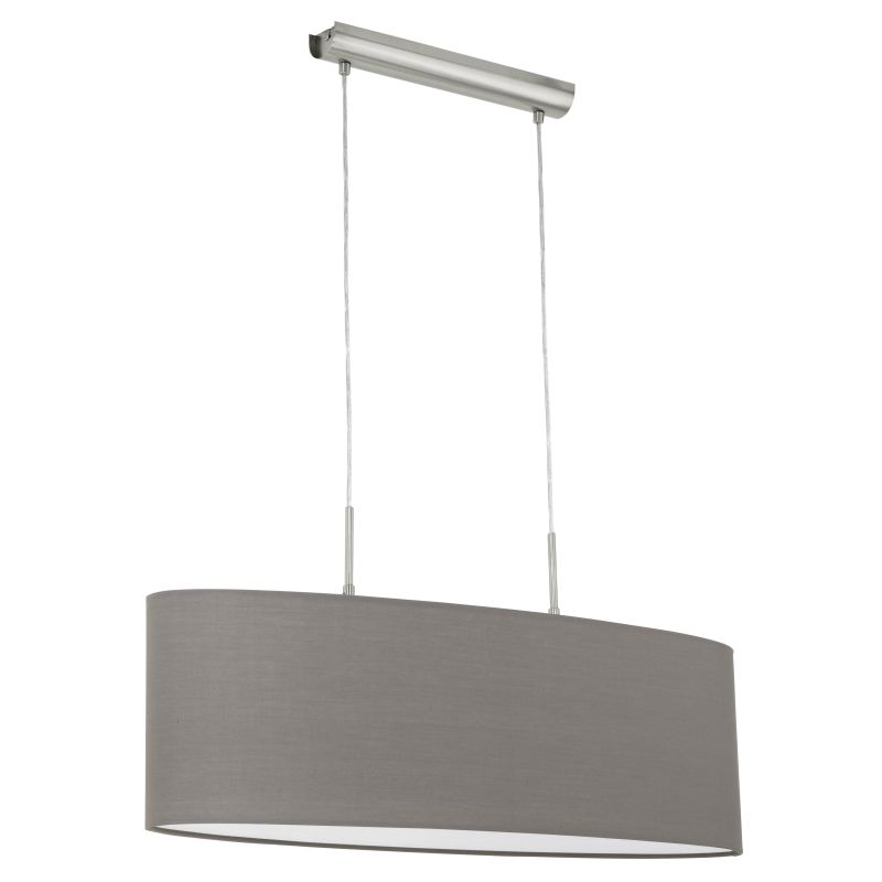 Kitchen Lights - Pasteri - Brown & White with Nickel over Island Fitting Eglo-31583 - Pasteri - Brown & White with Nickel over Island Fitting