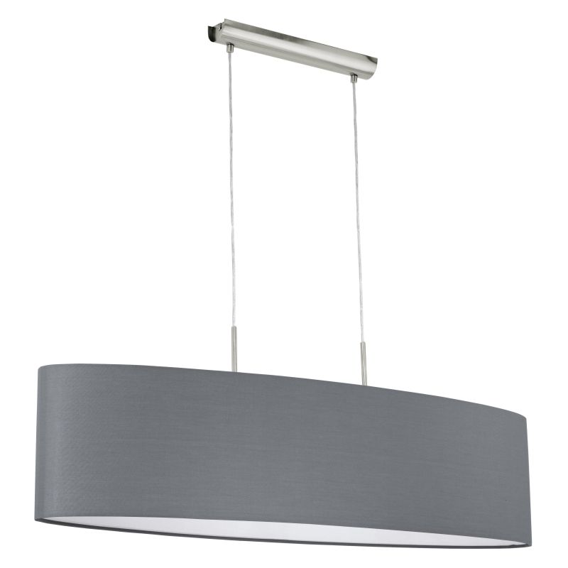 Kitchen Lights - Pasteri - Grey & White with Nickel over Island Fitting Eglo-31586 - Pasteri - Grey & White with Nickel over Island Fitting
