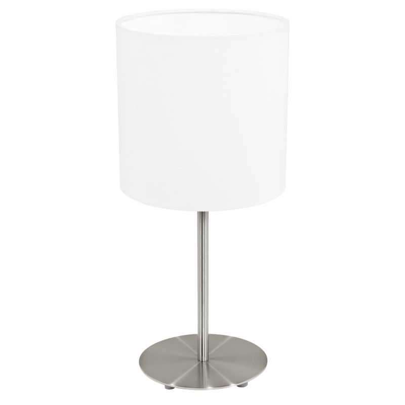 Eglo-31594 - Pasteri - White with Satin Nickel Table Lamp