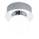 Eglo-94626 - Mosiano - Bathroom Chrome with White Globe Wall/Ceiling Lamp