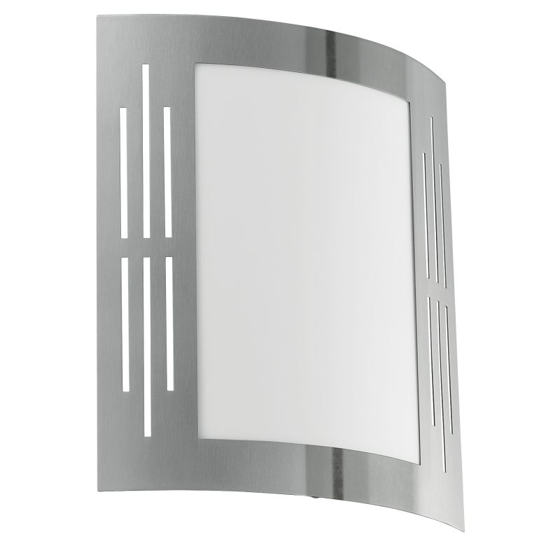 Eglo-82309 - City - Stainless Steel Wall Lamp with White Diffuser