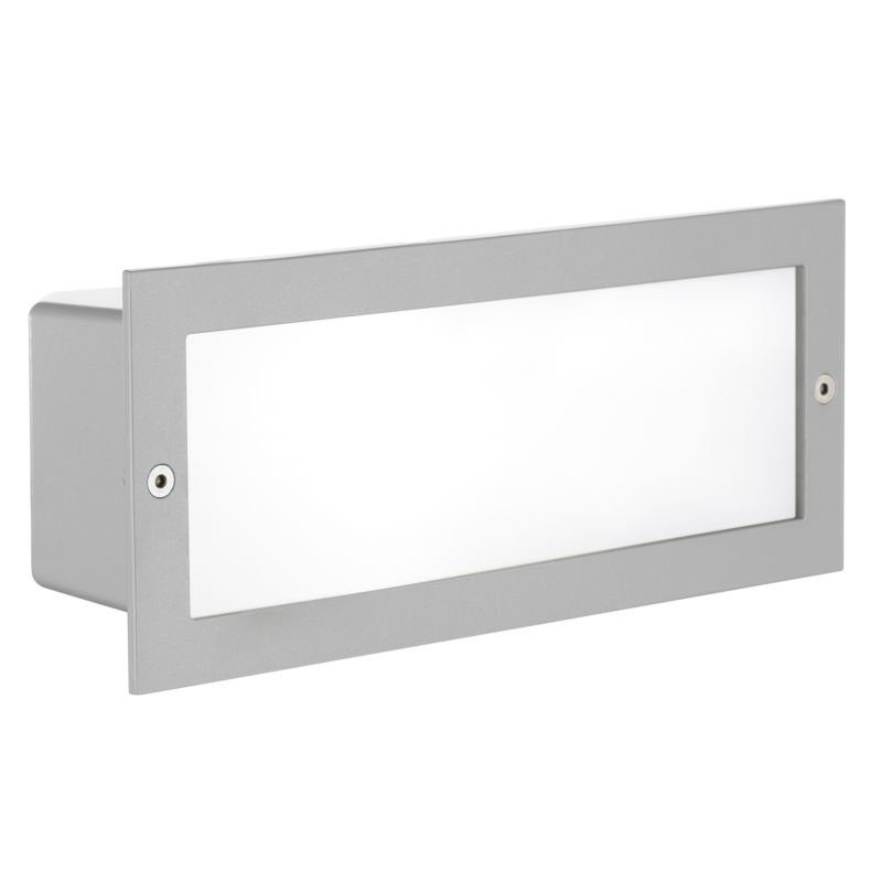 Outdoor - Zimba - Outdoor Silver Recessed Brick Light Eglo-88008 - Zimba - Outdoor Silver Recessed Brick Light