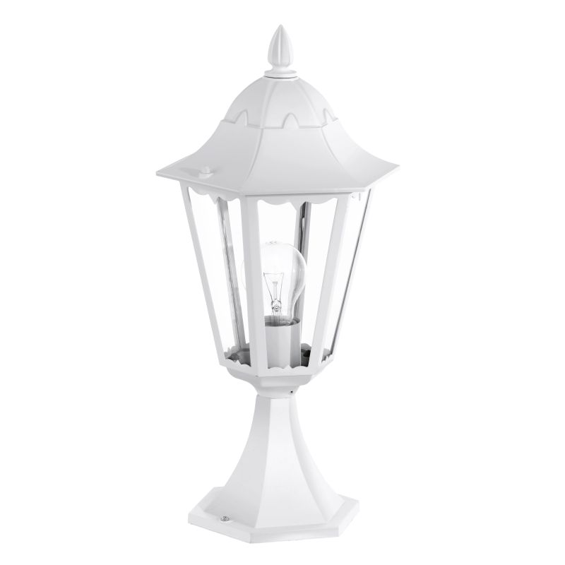 Outdoor - Navedo - Outdoor White with Clear Glass Small Post Eglo-93451 - Navedo - Outdoor White with Clear Glass Small Post