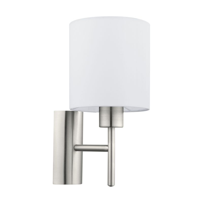 Eglo-94924 - Pasteri - White with Satin Nickel Wall Lamp