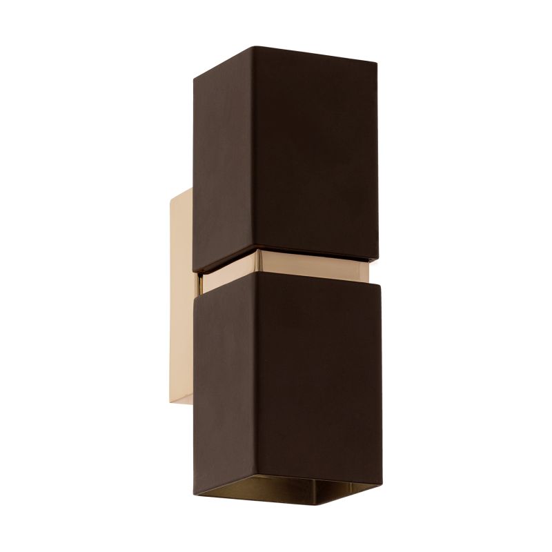 Eglo-95379 - Passa - Brown and Copper Square Up&Down Wall Lamp