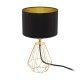 Eglo-95788 - Carlton 2 - Black with Gold Small Cage Table Lamp