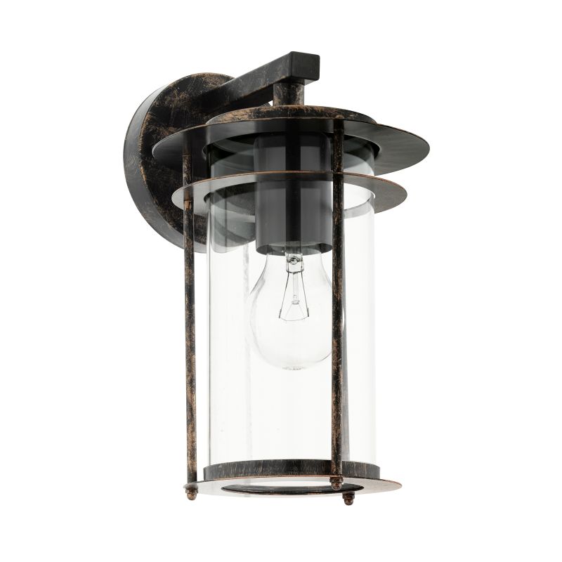 Eglo-96241 - Valdeo - Antique Copper with Clear Glass Downlight Wall Lamp