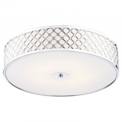 Civic - Chrome 2 Light Ceiling Lamp with Opaque Glass  Civic - Chrome 2 Light Ceiling Lamp with Opaque Glass