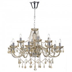 Raphael - Chrome 12 Light Chandelier with Champagne Crystal Raphael - Chrome 12 Light Chandelier with Champagne Crystal