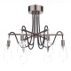 Ceiling Lights - Scroll - Transparent Glass with Copper 6 Light Centre Fitting Dar-SCR0664 - Scroll - Transparent Glass with Copper 6 Light Centre Fitting