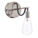 Wall Lights - Scroll - Transparent Glass with Copper Single Wall Lamp Dar-SCR0764 - Scroll - Transparent Glass with Copper Single Wall Lamp