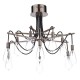 Ceiling Lights - Scroll - Transparent Glass with Copper 10 Light Centre Fitting Dar-SCR2364 - Scroll - Transparent Glass with Copper 10 Light Centre Fitting